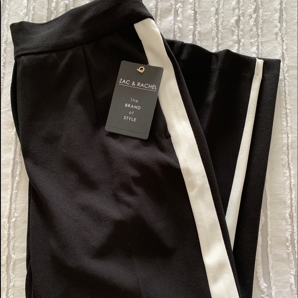 Zac and Rachel dress pant with white stripe